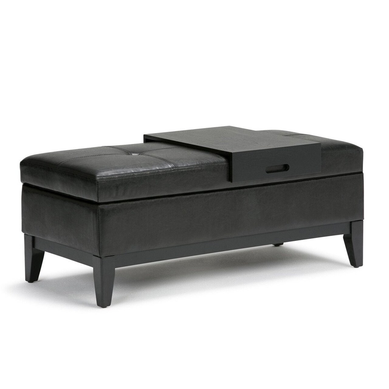 Simplihome Oregon 42"Contemporary Rectangle Lift Top Storage Ottoman Bench